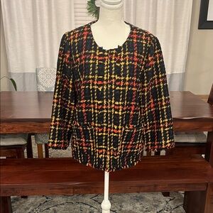 Women's Boucle Plaid Blazer/Jacket